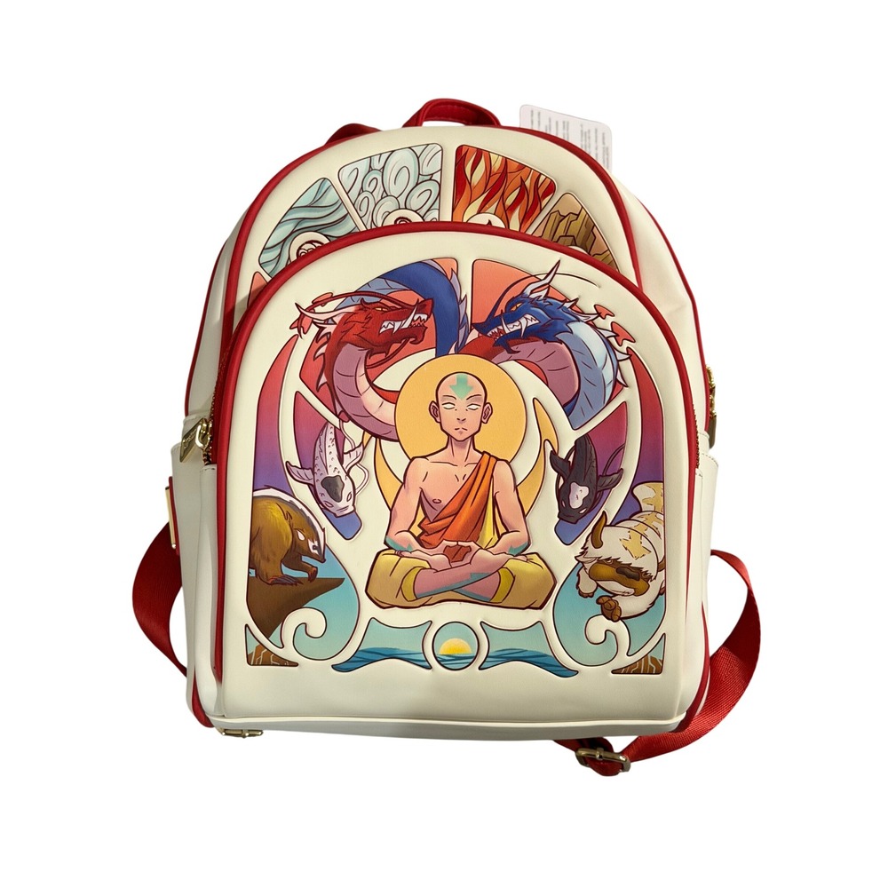 Loungefly Avatar The Last Airbender Aang Dragon Mini Backpack OS Cream